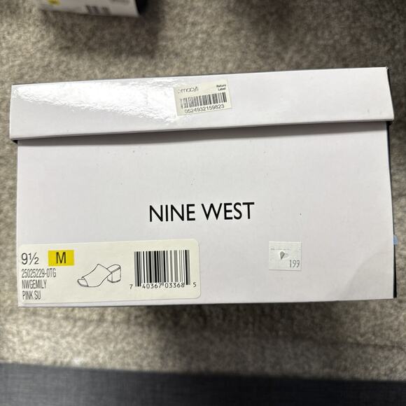 Nine West Gemily Mules Clogs Shoe Size 9.5 M Fuchia Pink Suede Slip NWB - Picture 10 of 10